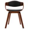 Dining Chairs 2 Pcs Bentwood and Faux Leather