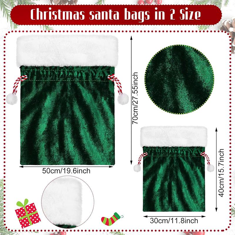 1PC Santa Claus Party Presents Sacks Graduation Large Bachelor Party Velvet Christmas Solid Thanksgiving 2 Sizes