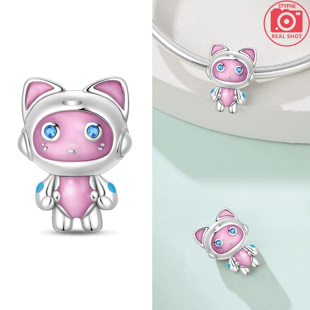 New Summer Coconut Beach Travel Ai Robot 100% Copper Charms Fit Original Bracelet Diy Jewelry Making Women Gift