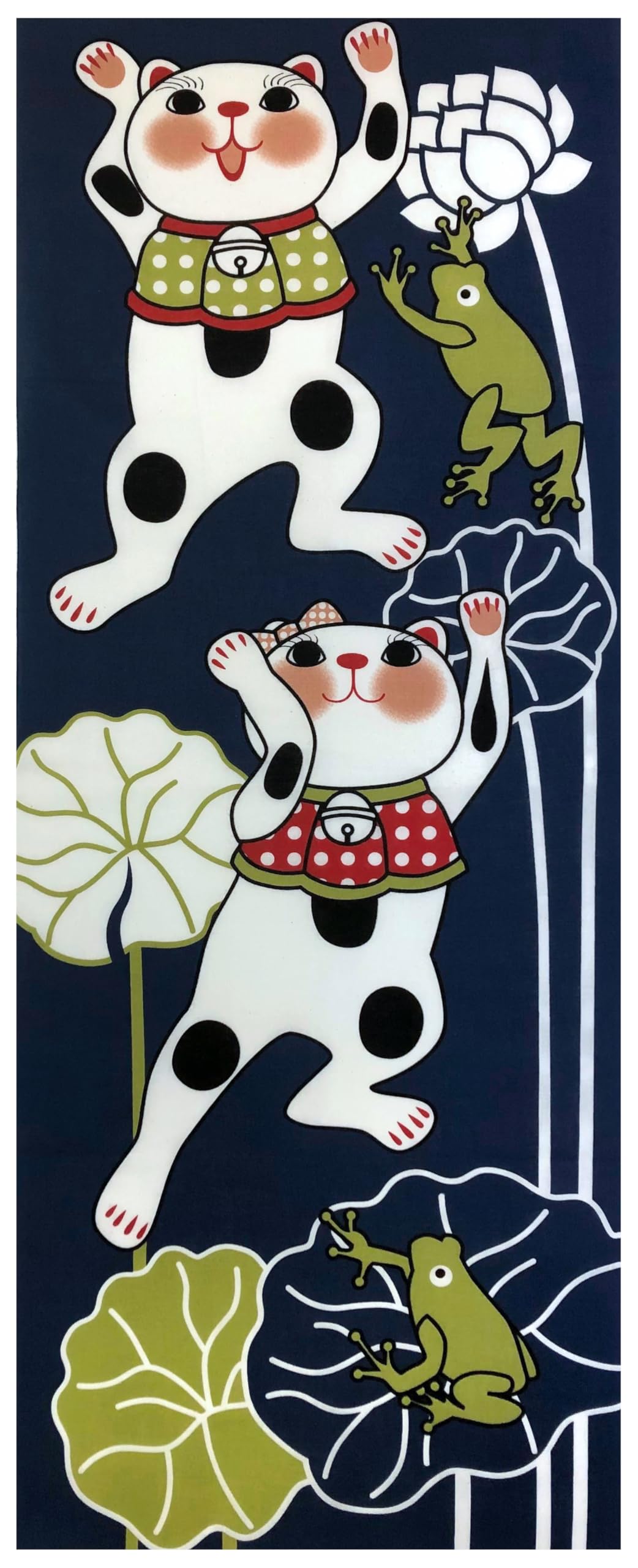 

[yYAGISEI] Yagisei Серия Счастливый Манэки-нэко Принтованный Тэнугуи Лягушка под дождем Талисман удачи для сезона дождей Сделано в Японии