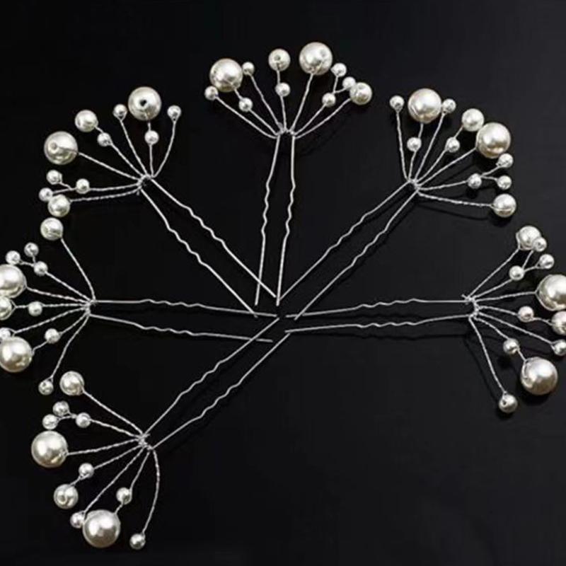 Pearl Hair Pins Pearl Crystal Bobby Hair Pin Wedding Hair Accessories Pearl Shaped Hair Pins For Brides Bridesmaids Women