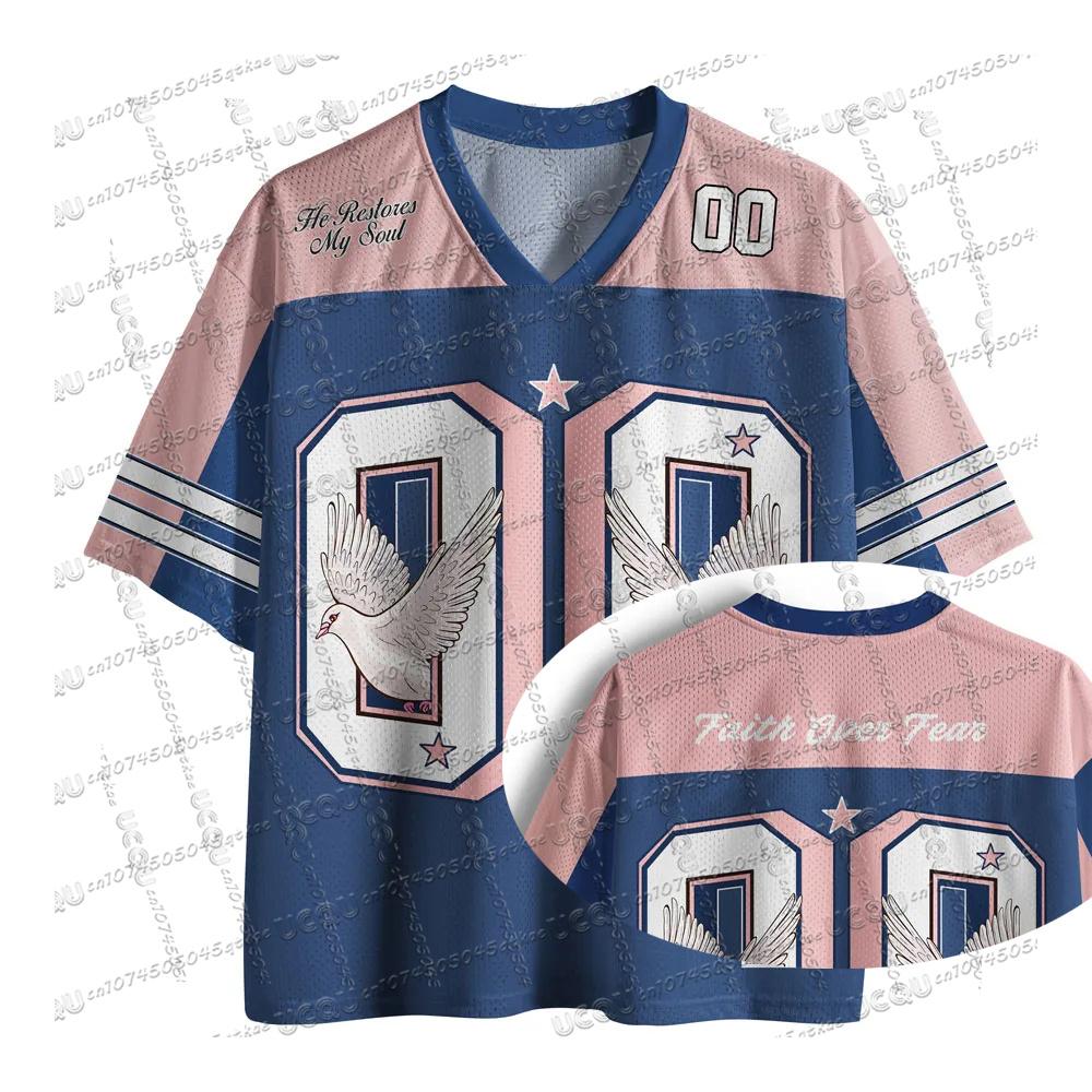 Child of God Christian Jersey T-shirt V-neck loose&fashionable streetwear short sleeved summer women s party vacation Y2K top 4XL