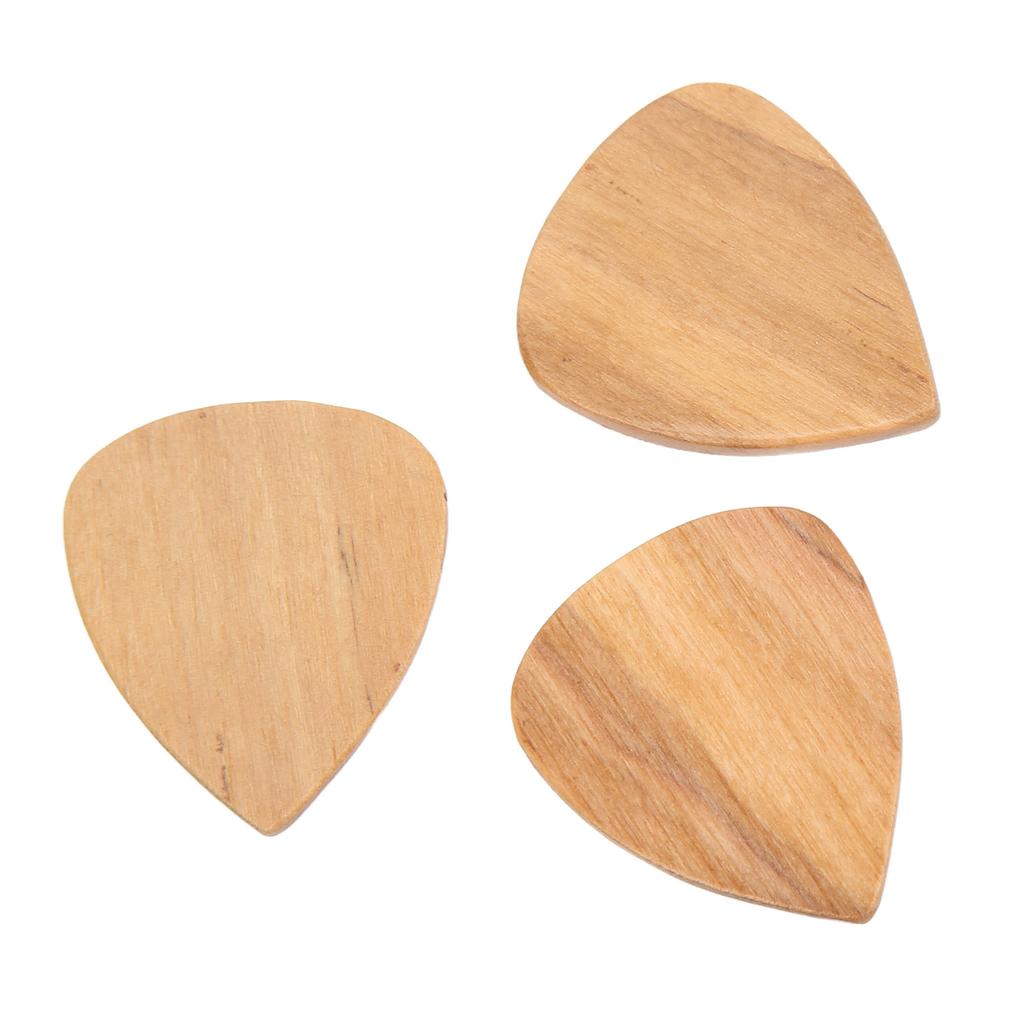 3PCS Acoustic Guitar Pick Replacement Non Slip Guitar Wooden Picks Musical Instrument Parts