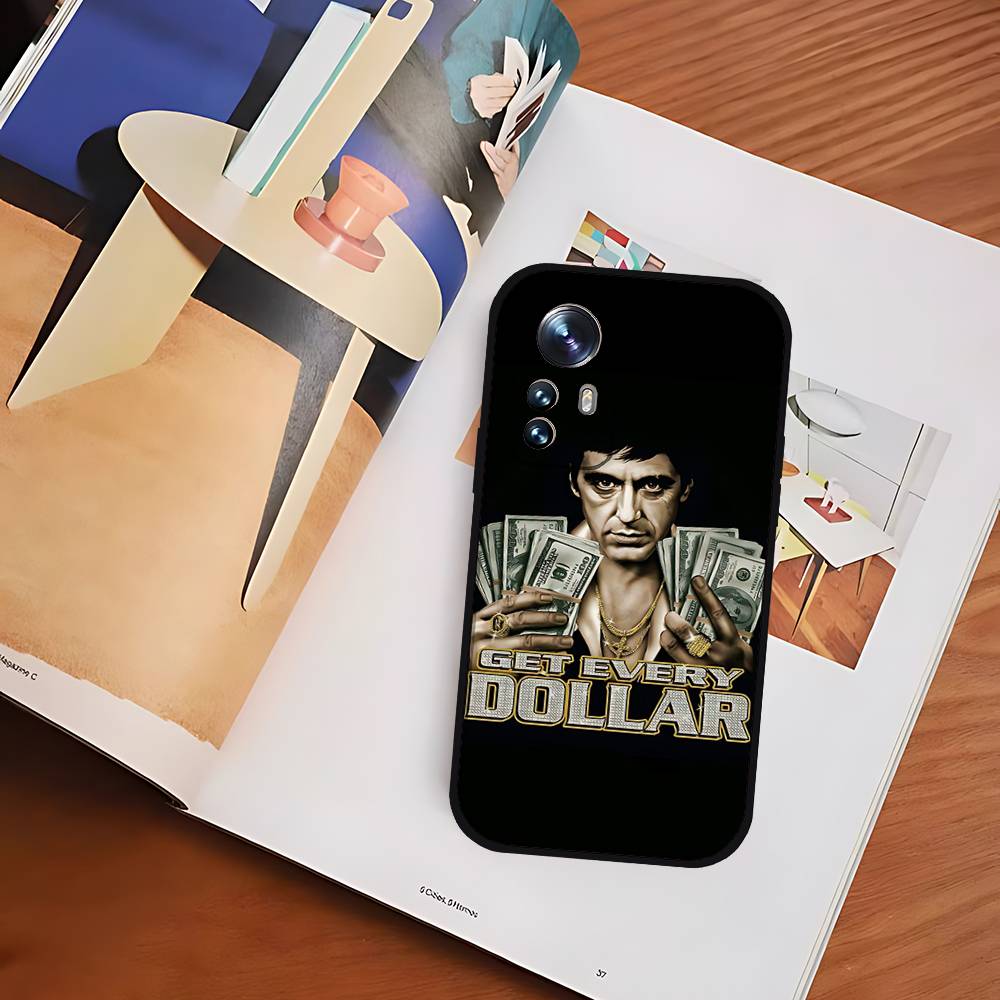 

Scarface Tony Montana Film Black Shockproof Phone Case Snug Fit For Xiaomi 12,11,12S Ultra & Redmi Note 11,10T,9,9A,8Pro,8T,5G RedmiNote11 5G