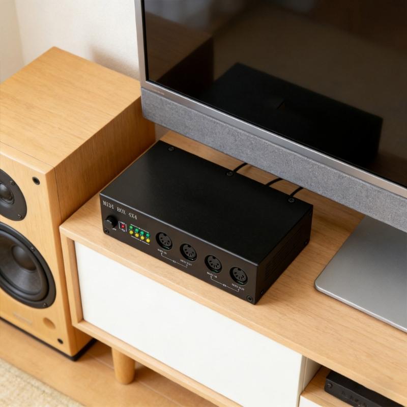 USB Controller 4 In 4 Out Splitter For Multiple Device Connection Plugs And Play Design Plastic Construction