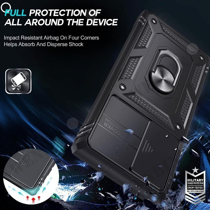 Pouzdro Pro Samsung S24 S23 Ultra S22 S21 FE A54 A53 A34 A33 A15 A14 A13 A24 A25 Odolné s 360° stojánkem a krytem kamery