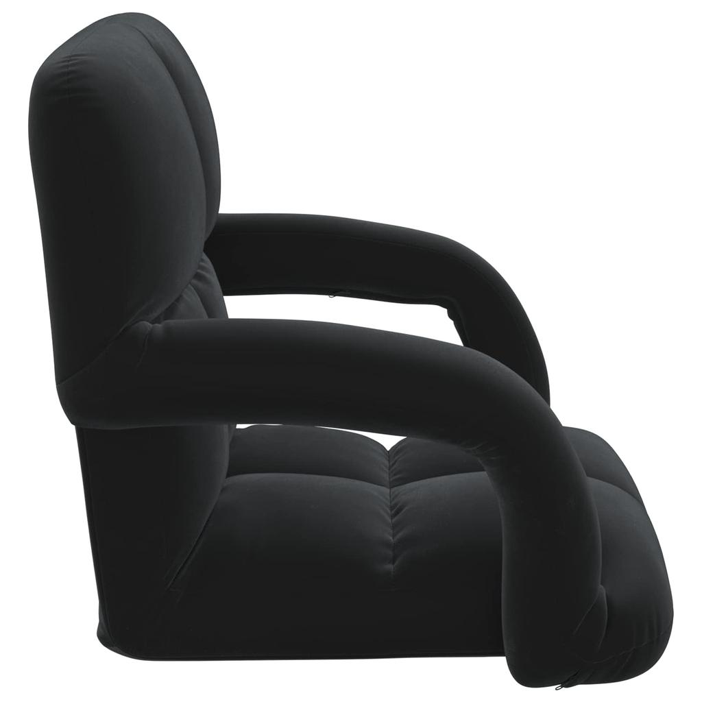 Adjustable Floor Chair Black Velvet