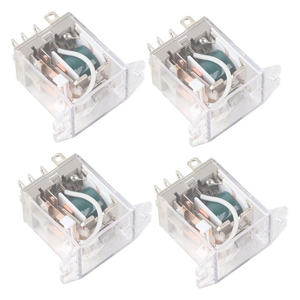4pcs Electromagnetic Power Relay 220V Multi Purpose Waterproof Thermoplastic Structure for Garage Door