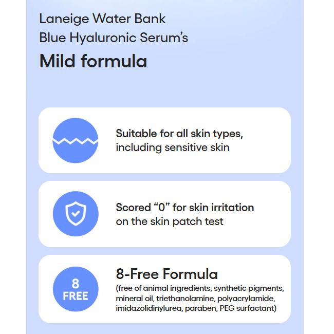 LANEIGE Water Bank Blue Hyaluron-Serum für alle Hauttypen, 50 ml (3 Optionen)