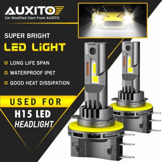 2x H15 LED Bulbs High Beam DRL Headlights Halogen Replacement Super Bright GF EA