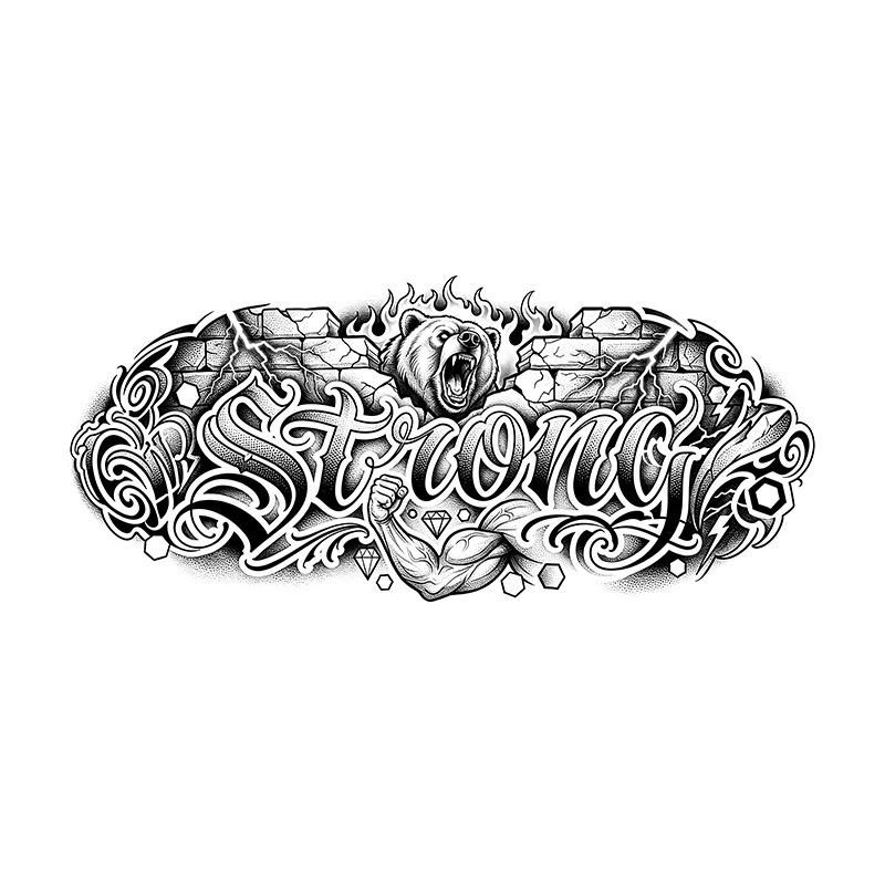 Retro Floral Chicano Tattoo Stickers: Waterproof, Long-lasting, Realistic Tattoo with Herbal Fruit Juice Design for Arms