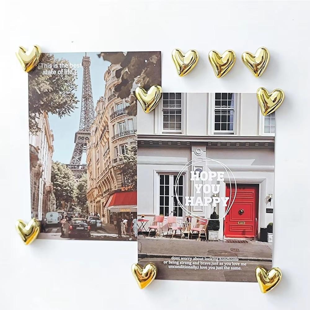 New Heart-Shaped Fridge Magnets Magnetic Portable Home Decor Fridge Magnets Retro Polarized Decoration Magnet for Message Boards