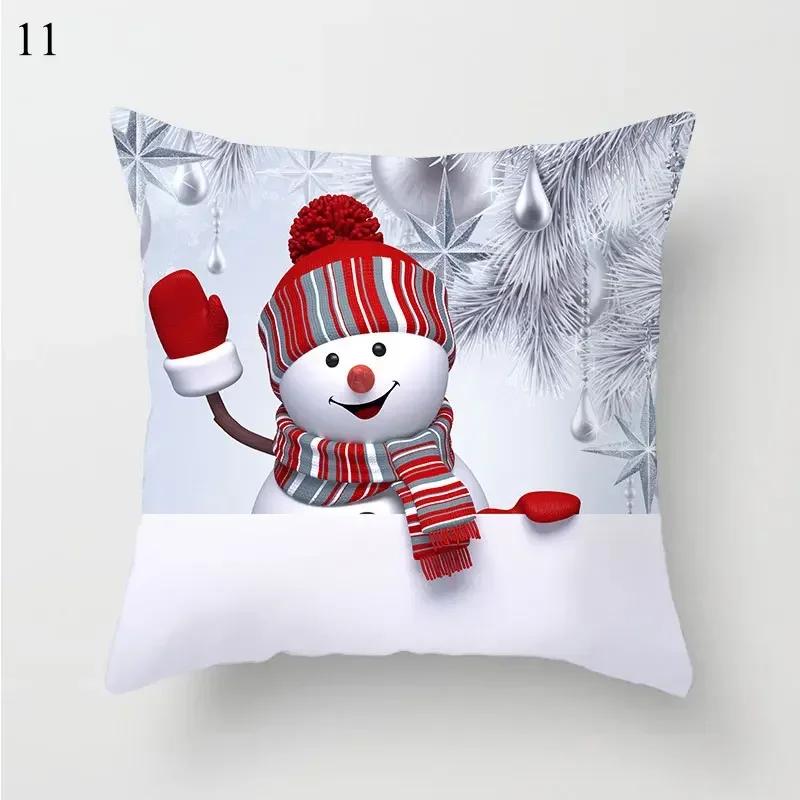 45*45cm Decorative Cushion Cover Christmas Santa Claus Pillow Cover Christmas Decoration Pillowcase Cushions For Sofa Home Gifts