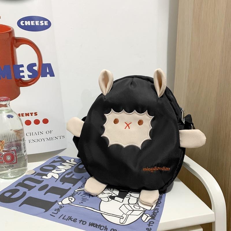 Cute Small Bag Female Japanese Small Fresh Funny Lamb Student Shoulder Bag Sweet Lady Versatile Messenger Bag