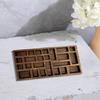 Fashionable Miniature Wooden Trinket Display Shelf Pocket Sized Crystal Box Portable Jewelry Holder for Men and Women