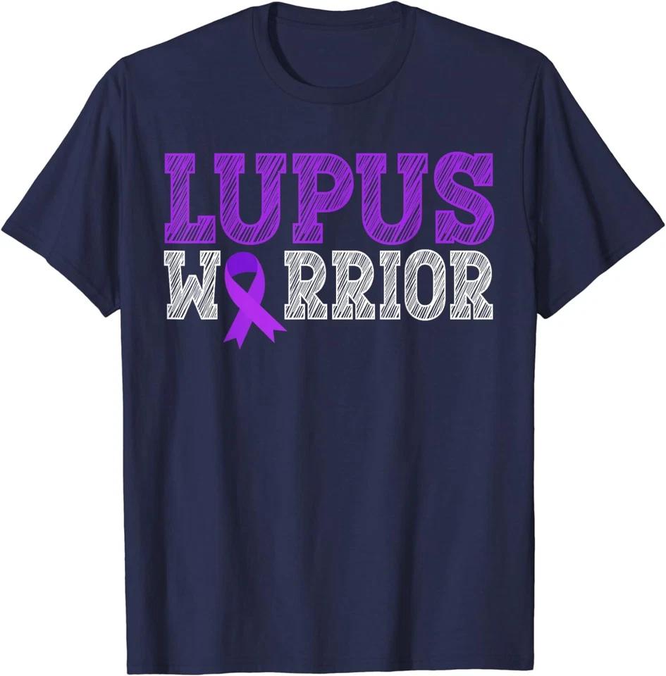 Lupus Warrior Purple Ribbon Lupus Awareness Month T-Shirt S