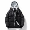 Giacca Imbottita da Uomo Autunno e Inverno Versione Coreana Larga Taglia Grande con Cappuccio Ispessita Calda Casual Giacca Imbottita