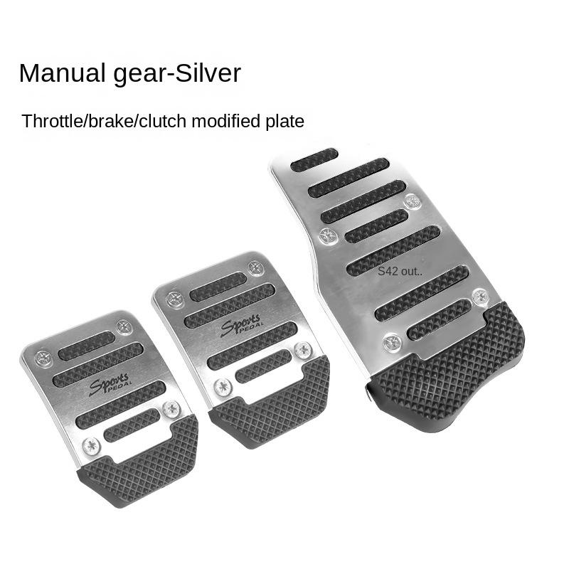 Universal Aluminum Automatic Transmission Car Pedal Cover Brake Fuel Gas Foot Pad Set Kit Pedals Non-Slip Pedals Brake Kit Parts