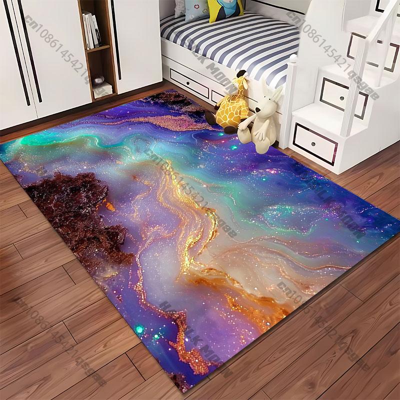 Cosmic Energy Colorful Glowing Abstract Carpet Yoga Living Room Room Decor Children's Crawling Mat Doormat Area Rug