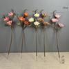 4pcs Simulation Perfume Lotus Branch Plastic Fake Flowers Office Decorative Artificial Magnolia Orange Flower Hall Decoration