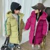 Children's Mid-Length Cotton Padded Jacket - Knee-Length Thickened Coat for Boys and Girls