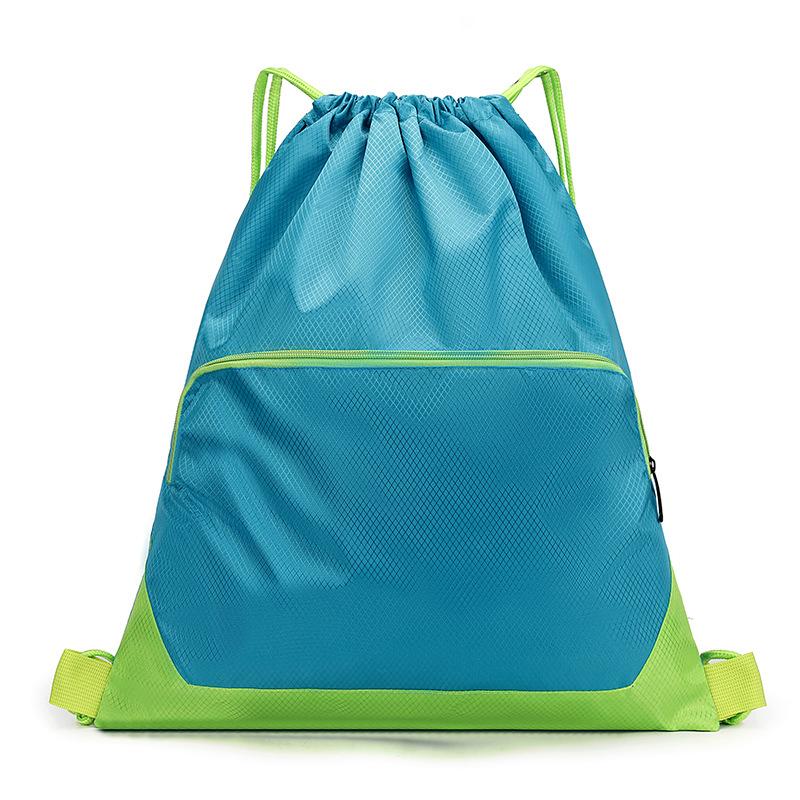 Drawstring Backpack with Drawstring and Drawstring Pockets, Large Capacity Waterproof Sports and Fitness Bag for Men and Women, Travel Backpack