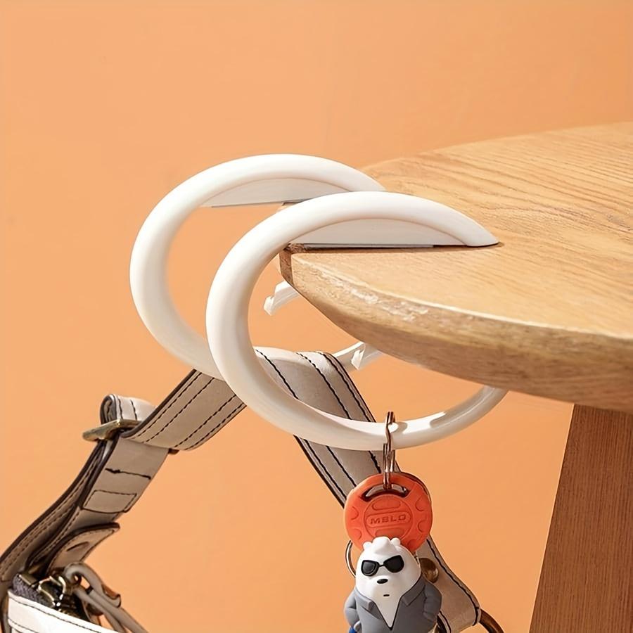 1pc Creative Bag Hook, Non-marking Punch-free Table Side Hook, Bedroom Dormitory Multi-functional School Bag Hook, Portable Hook For Office Desk