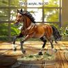 Acrylic Horse Sign Tabletop Decoration 2D Flat Desktop Ornament for Home Office Living Room Shelf Fireplace Cabinet Decor