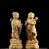 High 9cm Boxwood Carving Child Girls Boys Home Living Room Desktop Fortune Ornaments