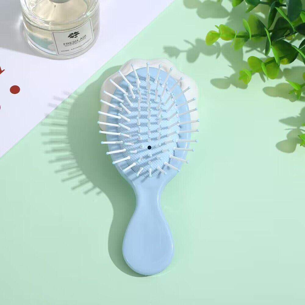 Portable Macaron Air Cushion Massage Comb for Students - Compact Beauty Hair Tool