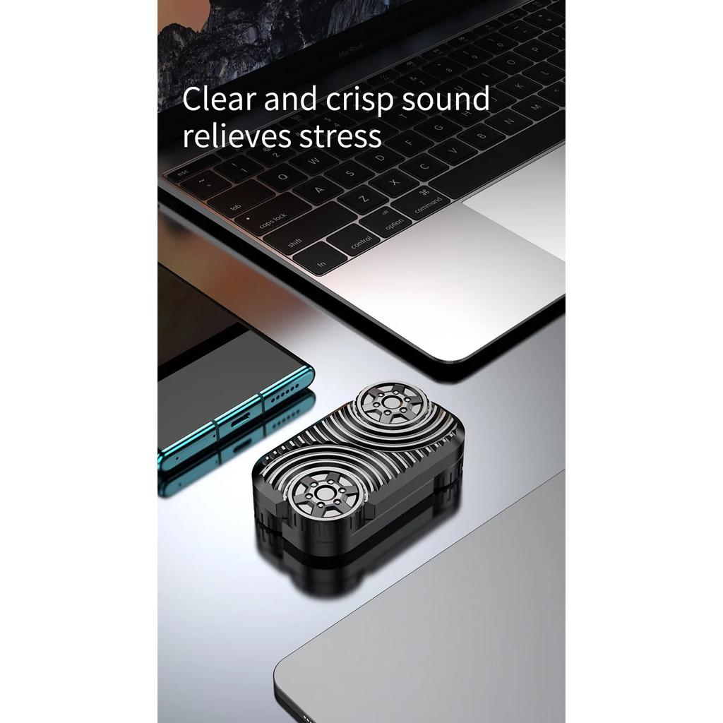 Hjul EDC Skyveknapp Metall Fingergyro Skrivebord Fidget Leker ADHD Angstlindring Dekompresjonsspill for Voksne Stresslindring Gaver