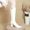 High heels but knee boots women's new autumn and winter 2025 pointed high boots large size thick heel thin boots