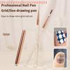 1/2PCS DIY UV Gel Extension Painting Supplies for Nail Design French Plaid Nail Art Brushes Set Line Grid Pattern Drawing Pen