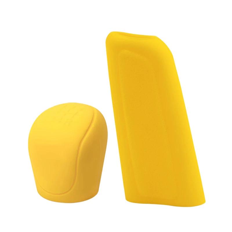 

2pcs Universal Car Gear Shift Knob Cover Set Silicon Non Slip Auto Gear Shift Grip Handle Cover Automobiles Gear Shift Collars