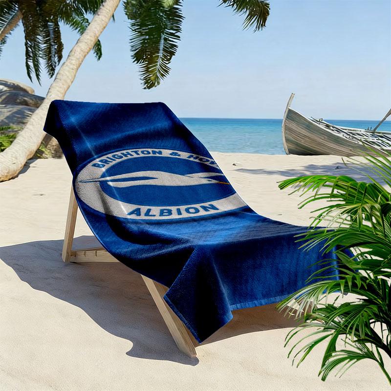 Brighton & Hove Albion Druck Strandtuch, Großes Weiches Schnelltrocknendes Handtuch für Strand Camping Schwimmen