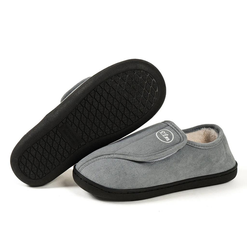 Comwarm Winter Women Fur Shoes Home Plush Cotton Shoes Men Indoor Unisex Warm Shoes Adjustable Outdoor Soft Non-Slip Fuzzy Shoes