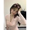 Cotton V-neck Long-sleeved T-shirt Women's Spring and Autumn New Design Sense Slim-fitting Spice Girl with Sweet Inner Bottoming Shirt Top