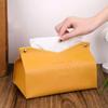 Solid Color Tissue Box PU Leather Toilet Paper Case Dustproof Tissue Paper Storage Bag  Car