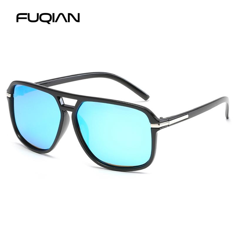 Classic Oversized Men Sunglasses UV400 Protection Big Plastic Frame Vintage Unisex Driving Shades Fashion