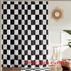 72x72inch Checkerboard Retro Pattern Waterproof Shower Curtain Bathroom For