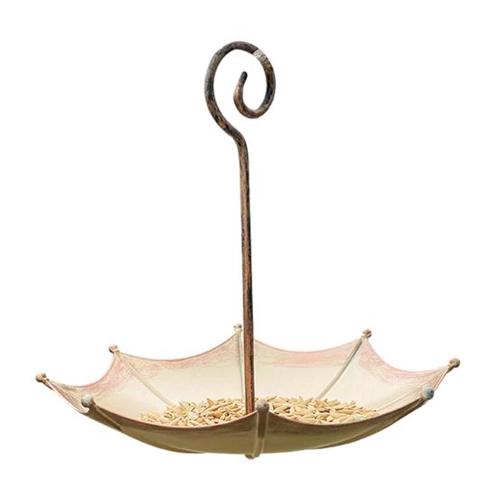 Umbrella Bird Feeder Outdoor Hanging Bird Feeder Decorative Open Bird Feeder for Balcony Garden Backyard