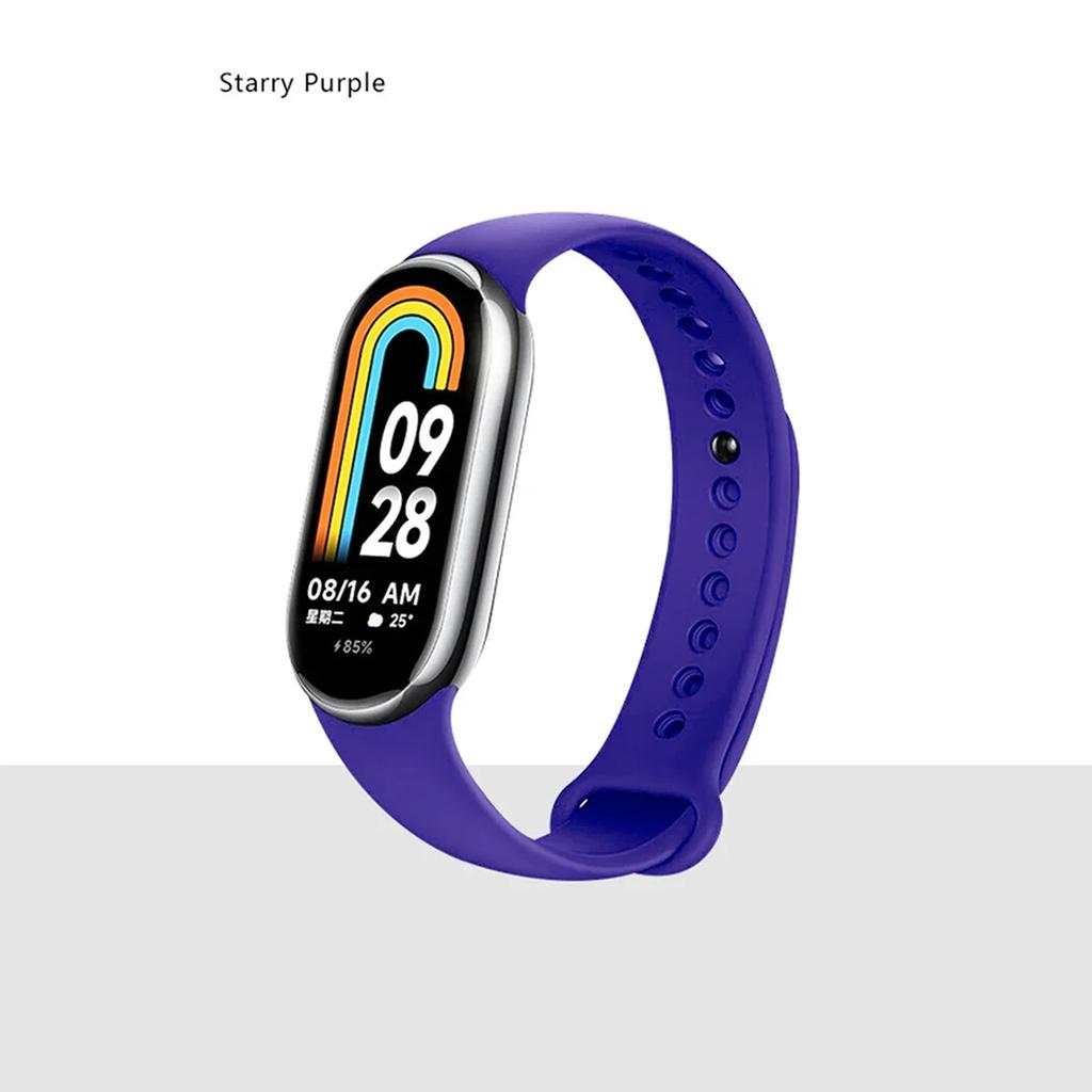 Silikonrem för Xiaomi Mi band 8-8 NFC Sportbälte utbyte miband8 Armband vattentätt smart band 8 klockband Tillbehör