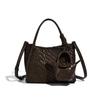 2025 New Hand-Woven Portable Bucket Bag Casual Soft Leather Shoulder Bag Fashionable All-Match Crossbody Bag for Women