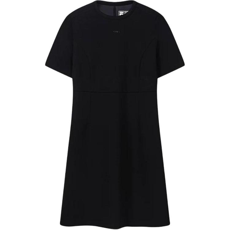 FILA Fitted Casual Versatile Short Sleeve Dress Women dresses F51W633303F S
