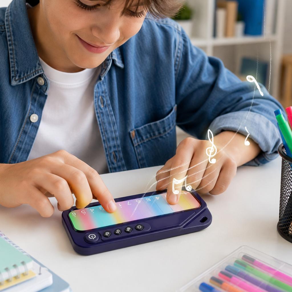 Pocket Electronic Keyboard with Color Screen, Portable Piano for Beginners and Kids