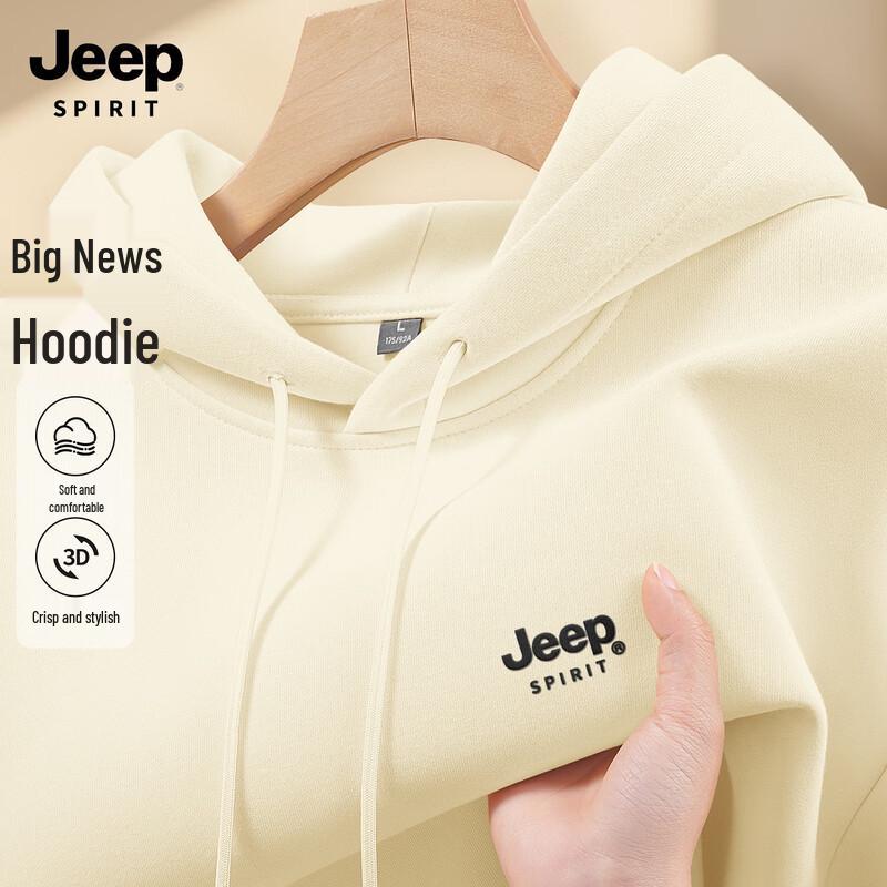 JEEP SPIRIT Men's 2025 Loose-Fit Hooded Sweatshirt