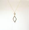 [Naot Jewelry] Rhombus Long Necklace [Gift Box Included] Gold nn024