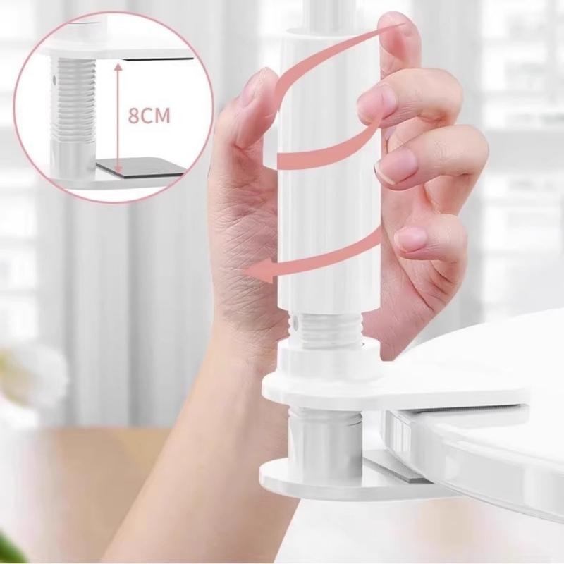 Flexible Bedside Phone Mount Clamp with Bendable Arm 360 Rotatable Metal Tube Phone Stand Upgrades for Lazy Watching