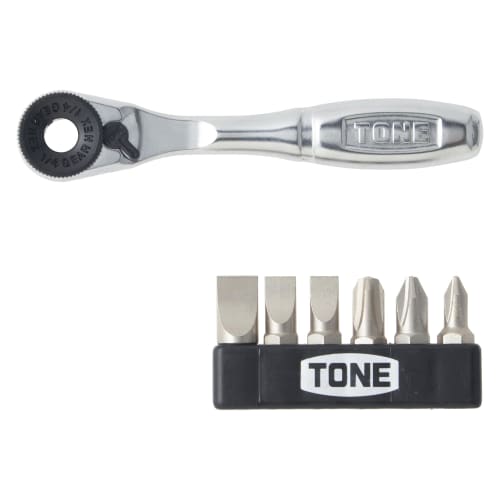 TONE Bit Ratchet Set BR6S with Bit Inserts, 7 Pieces