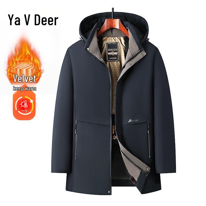Men s Velvet-Lined Winter Padded Jacket 180/XL